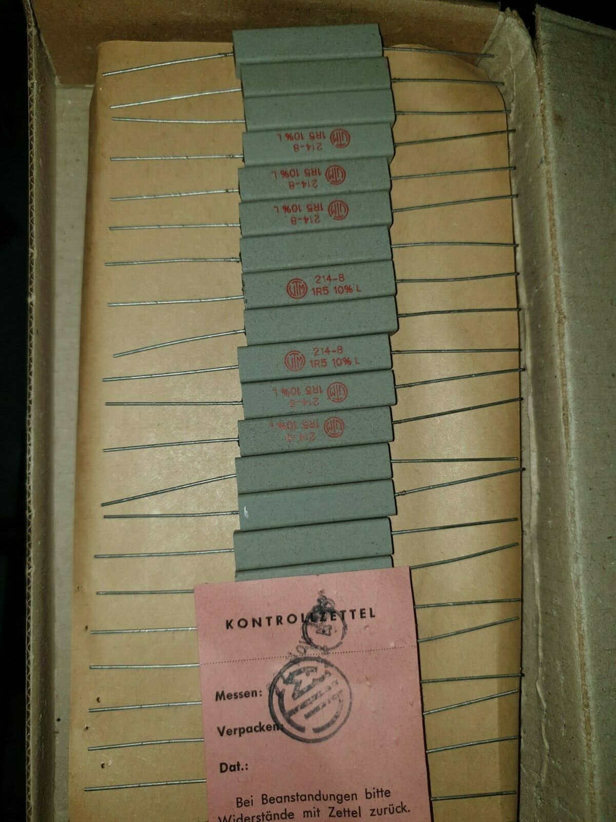 20pcs NOS VITROHM 214-8 1R5 1.5 ohm 9W HI END GERMANY MADE Resistors for AUDIO!