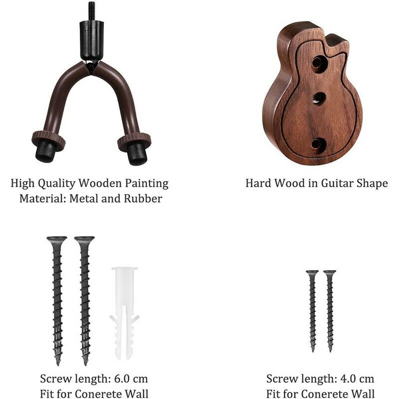 Wood Guitar Hanger Wall Hook Holder Stand Accessories,for Acoustic Electric S8B3