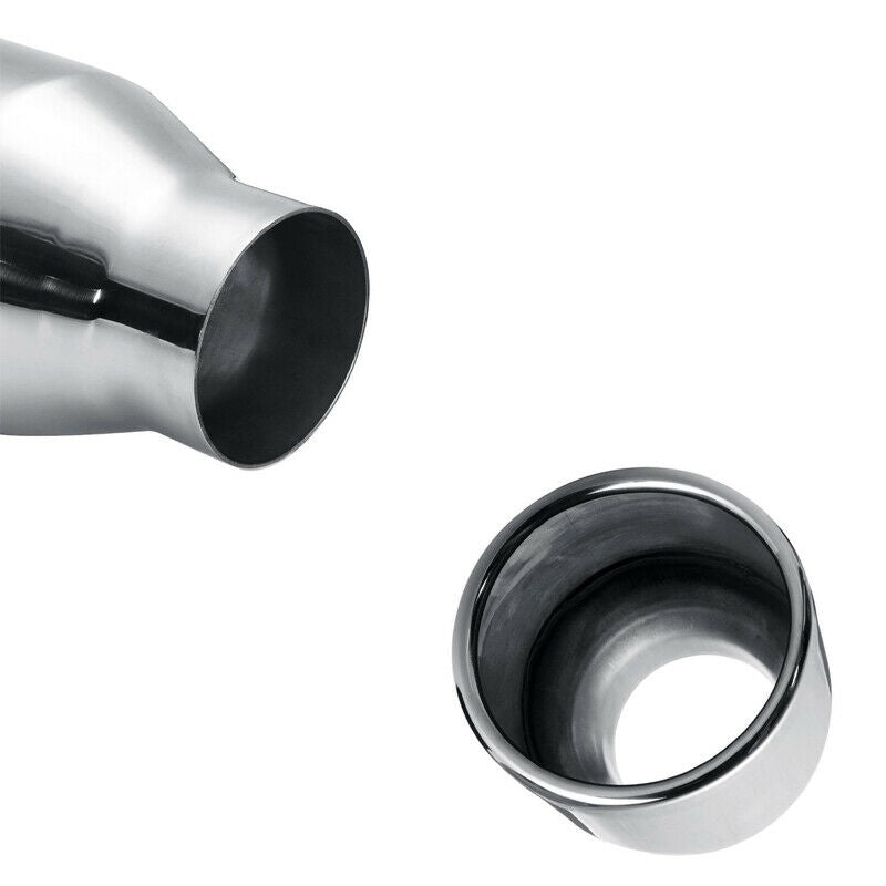 StainlessSteel Car Exhaust Pipe Muffler End Tips 63mm 2.5" Inlet 102mm 4" Outlet