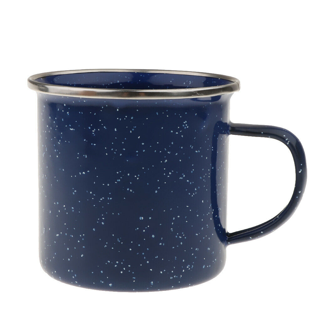 Mug Enamel Mug Camping Hiking Retro Style Goblet Hot Drink Travel Utensil