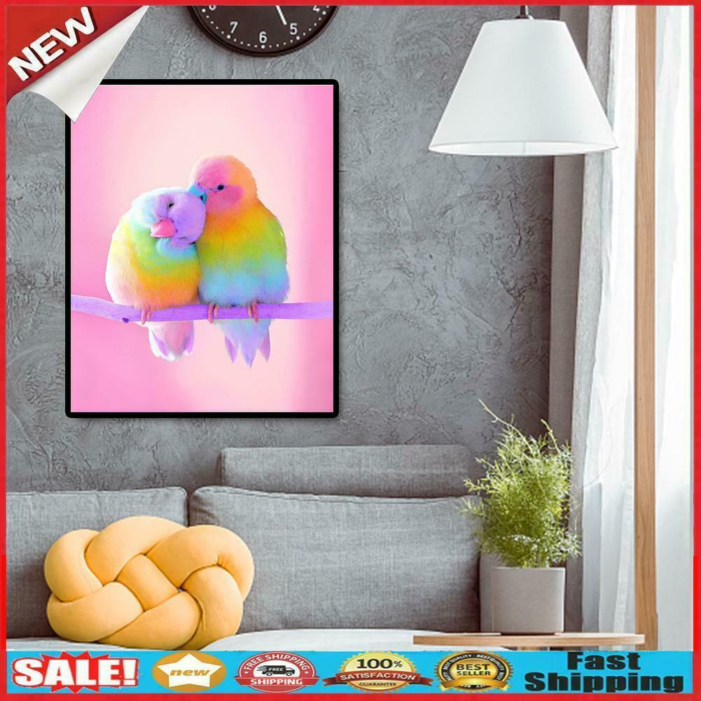 Colorful Bird 5D DIY Full Square Drill Diamond Painting Manual Mosaic Kits @