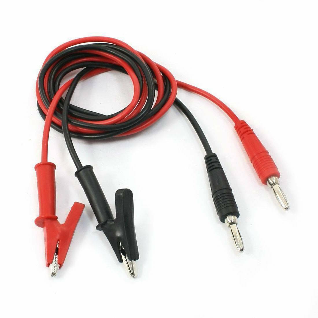 HOT Test Wire Probe Lead Silicone Banana Plug to Crocodile Alligator Clip 102cm