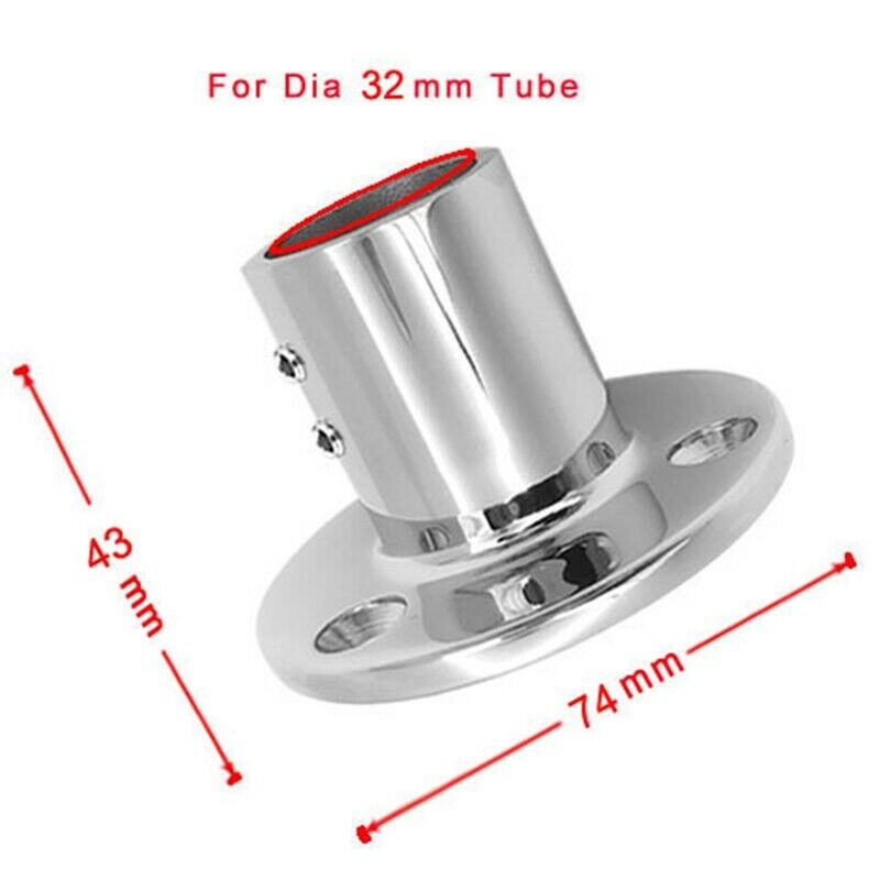 316 Stainless Steel 90 Degree Marine Boat Hand Rail Fitting Round Stanchion N8B2