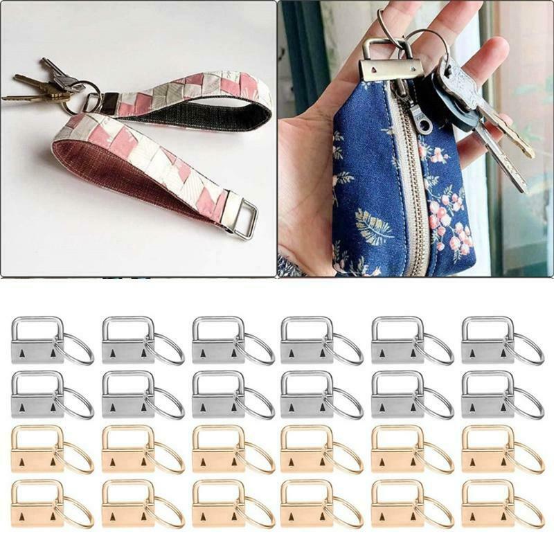 40pcs 25mm Key Fob Keychain Hardware with Pliers Tool for Wristlet Key Lanyard