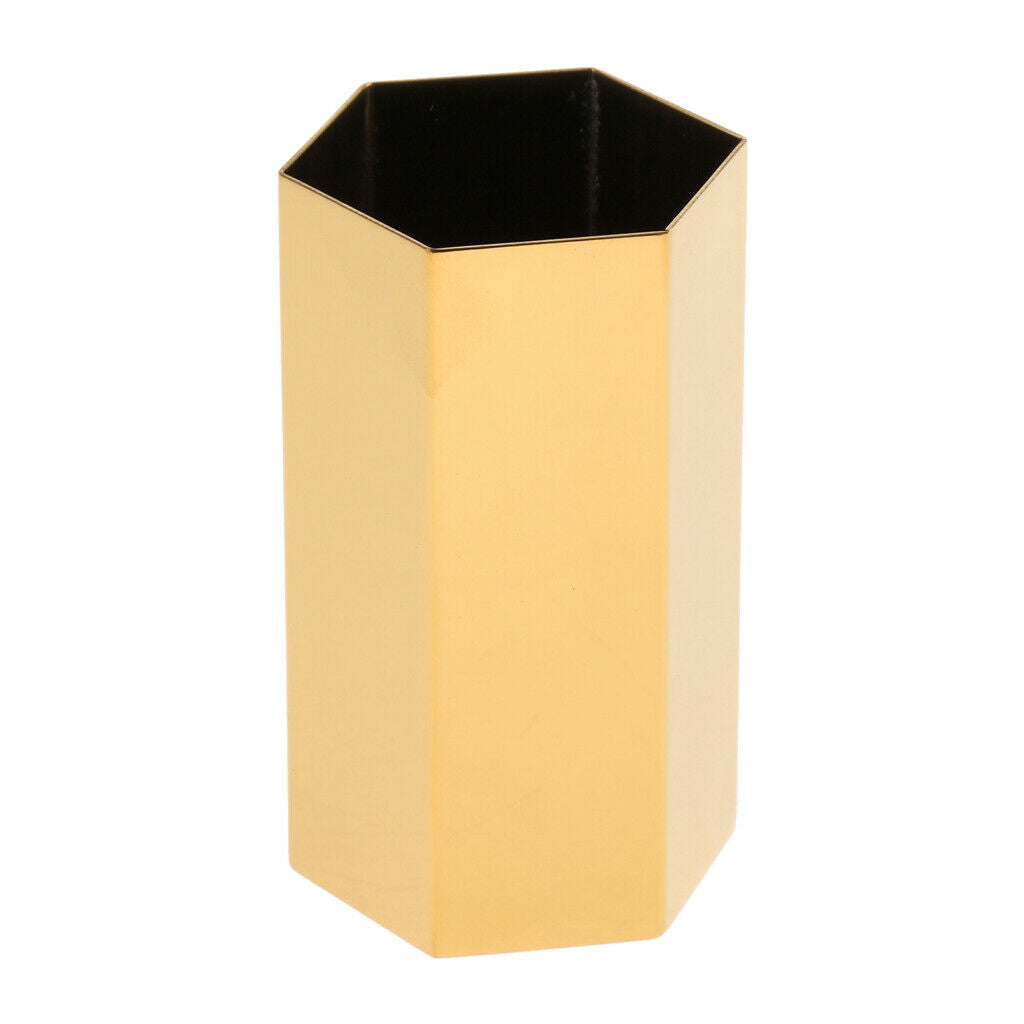Modern Hexagonal Vase With Pen Pencil Holder And Vase For Stationery Desk