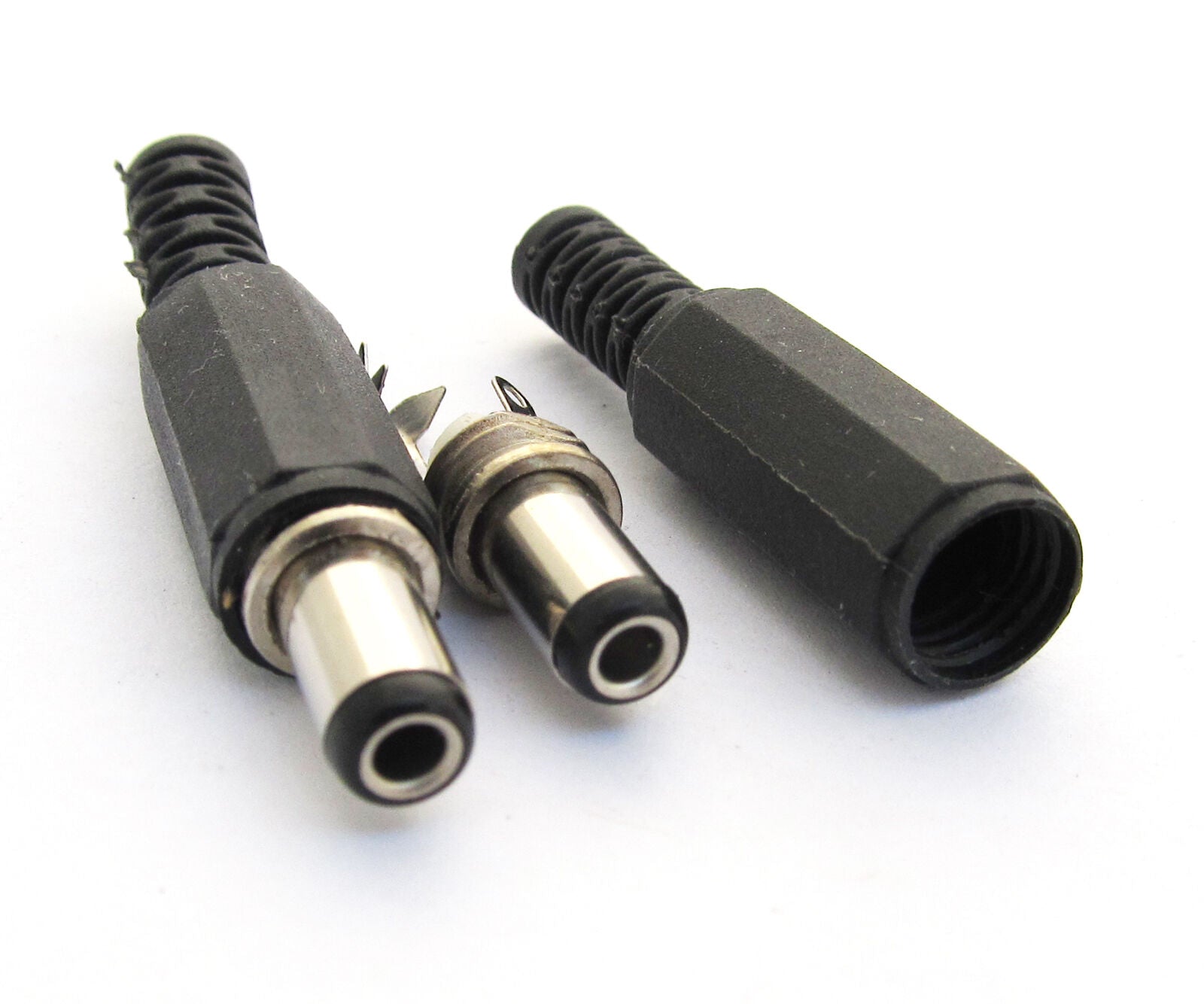 100pcs 5.5x2.5mm 5525 DC Power Male Plug Soldering Connector Plastic Cover