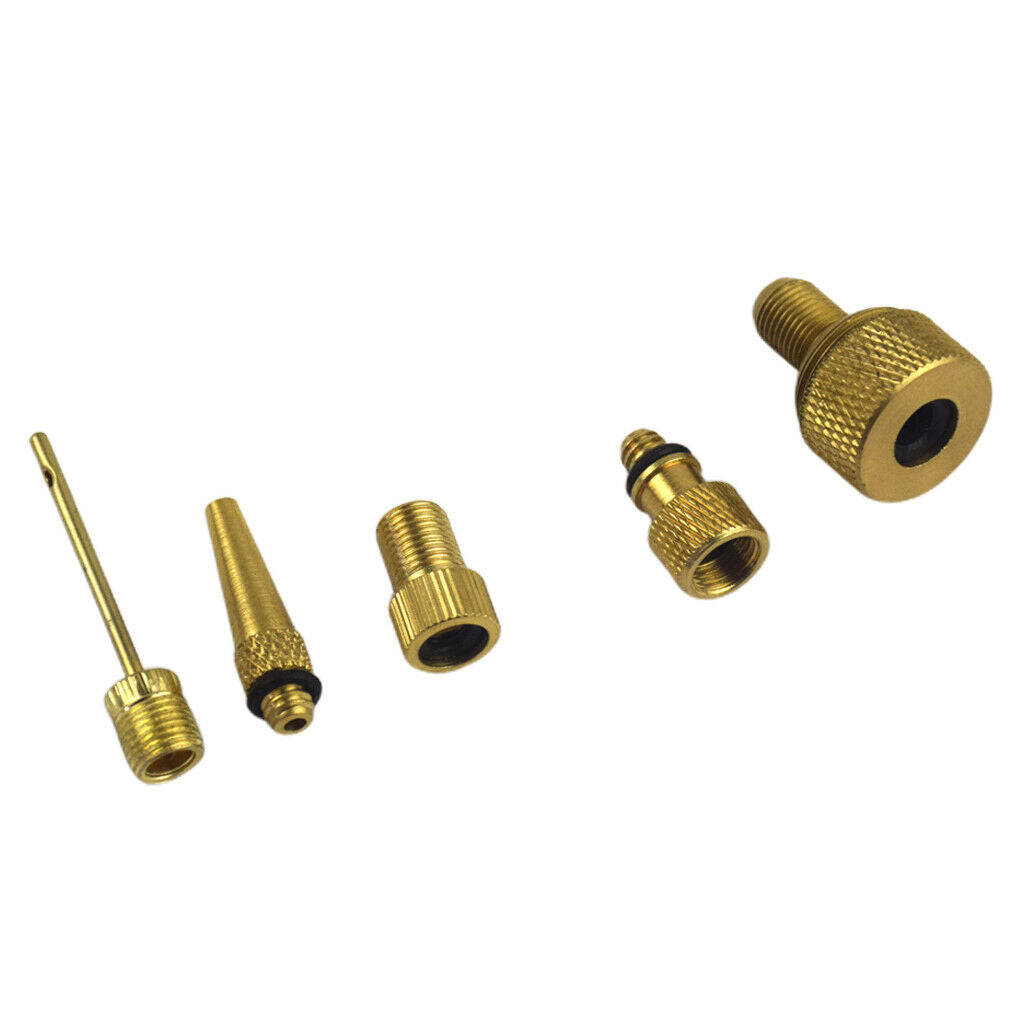 Pack of 5 Bike Pump Adapter Adaptor Converter Tire Tube Valve Nozzle Devices