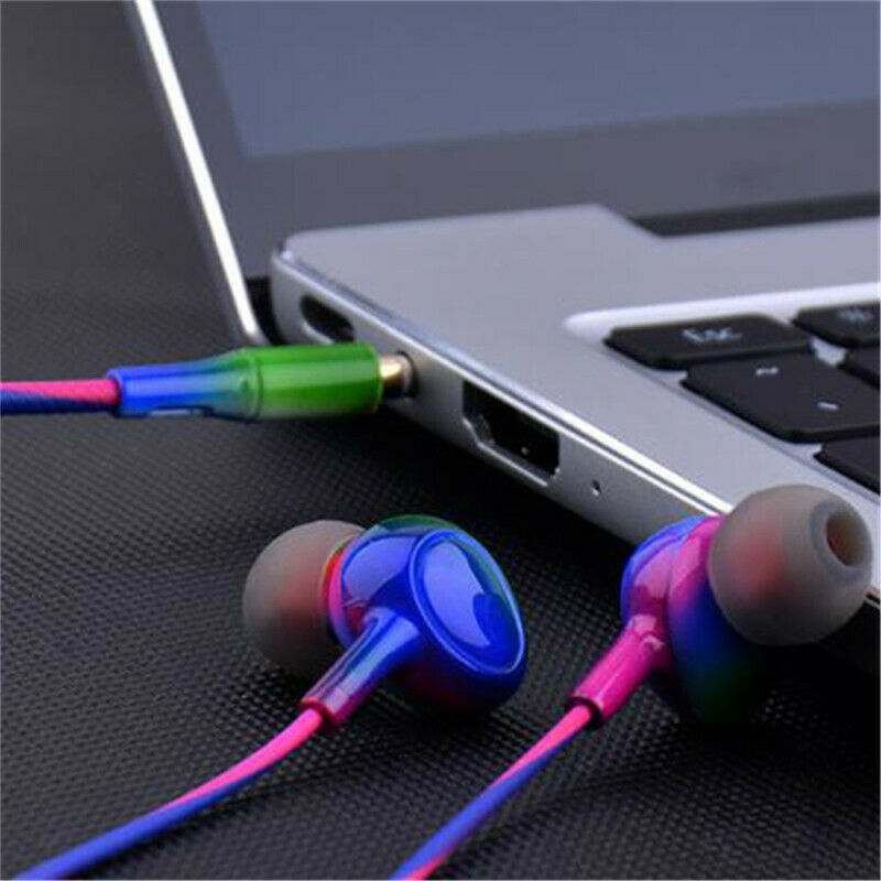 Sport Headsets Bass Gradient Wired In Ear Phones with Mic Music Earp NTAUBDDD