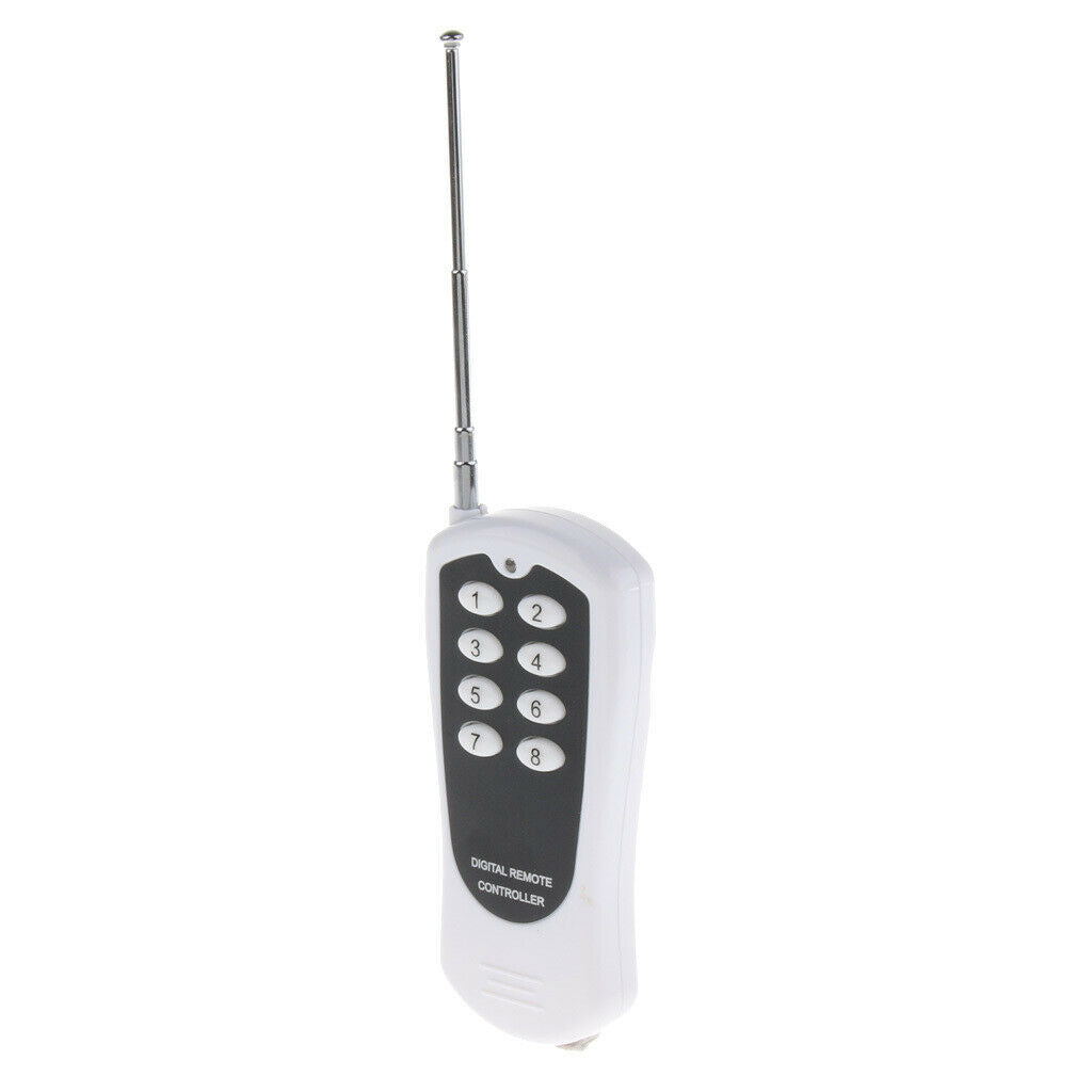 New DC12V 1000m 433MHz 8CH Wireless Remote Control transmitter White 1Pcs