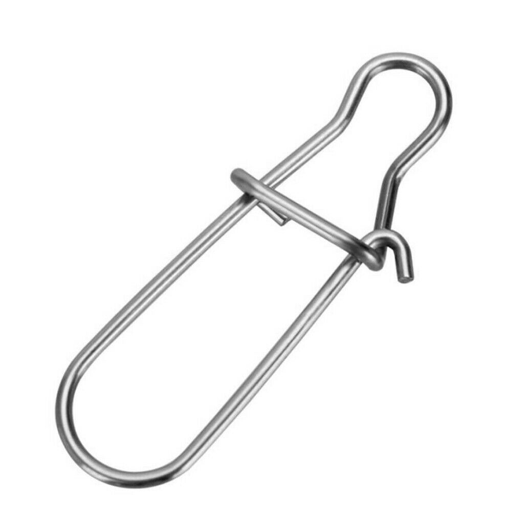 100pcs Strong Nice Swivels Lock Snaps for Fishing Freshwater Saltwater Rings