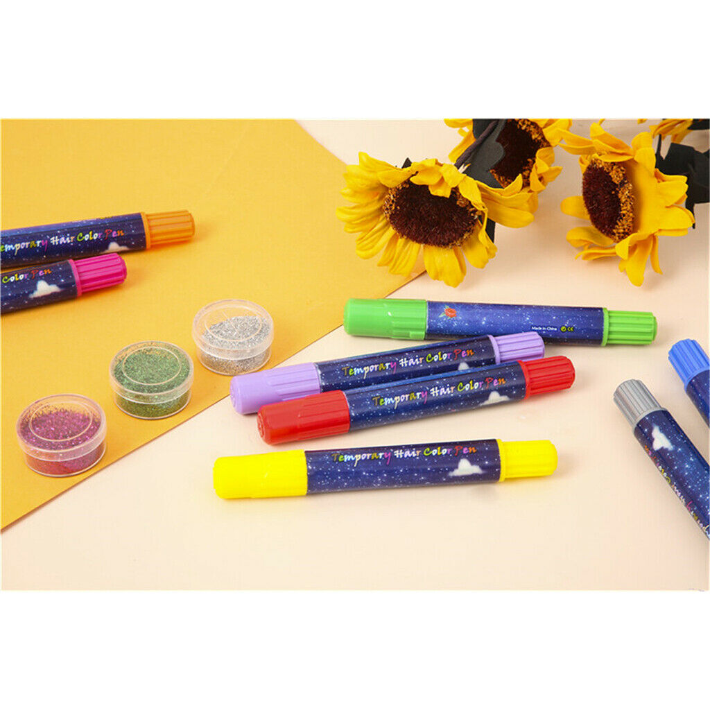 10 Color Hair Chalk, Temporary Hair Chalk Crayon Pens Salon Washable