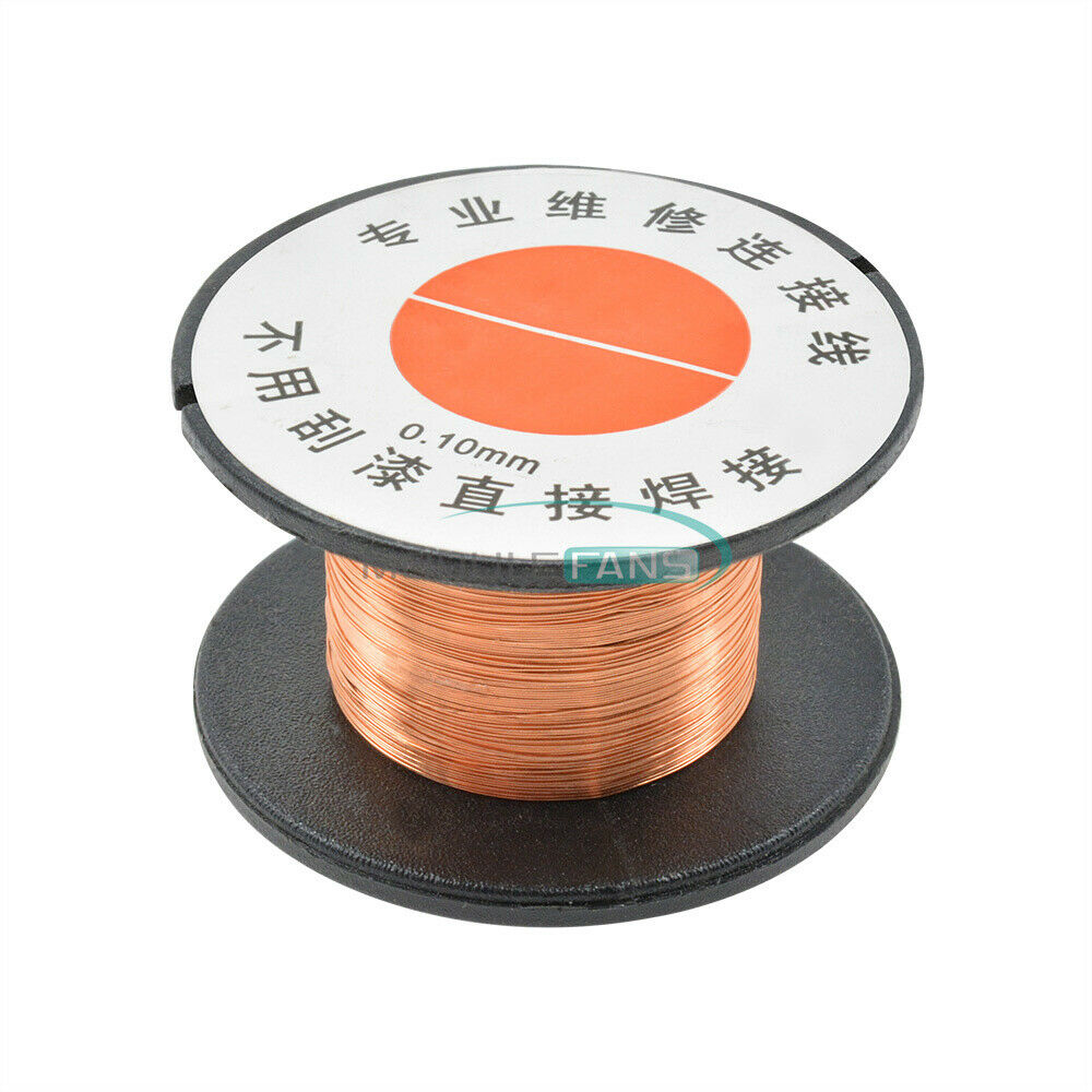 2PCS Roll 0.1MM Copper Soldering Solder PPA Enamelled Repair Reel Welding Wire
