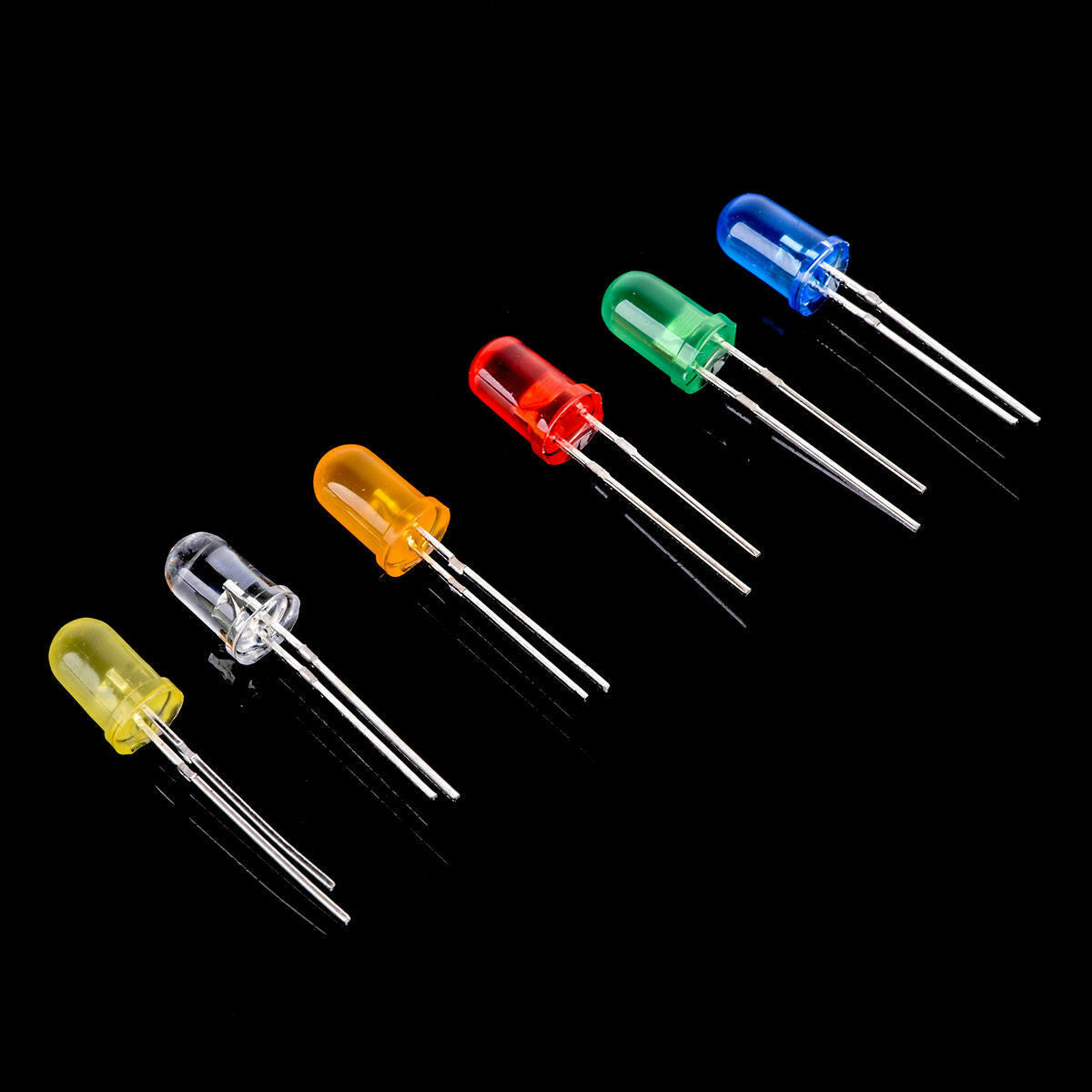 10 Value 200pcs Six colors 5mm Round Bright Light LED Diode Assortment Kit Set