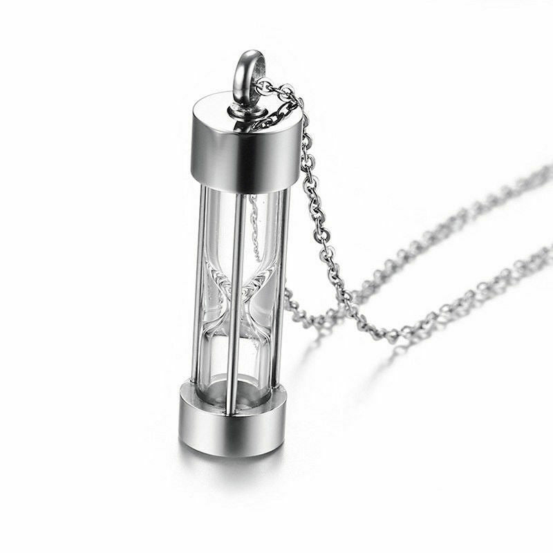 Hourglass Urn Necklace Memorial Jewelry For Ashes Pendant Cremation