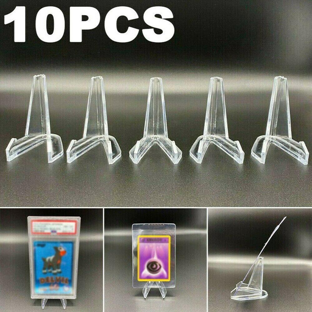 10PCS Card Stand Graded Cards Display Stand Coins Small Box Paper Clip Holder US