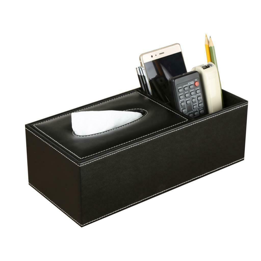 Tissue box Multi-functional desktop boxes Black