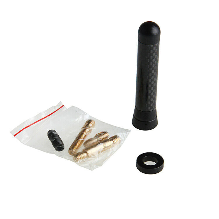 2.64" Black Short Stubby Aerial Antenna Decorate Mast Universal Fit Cars Auto