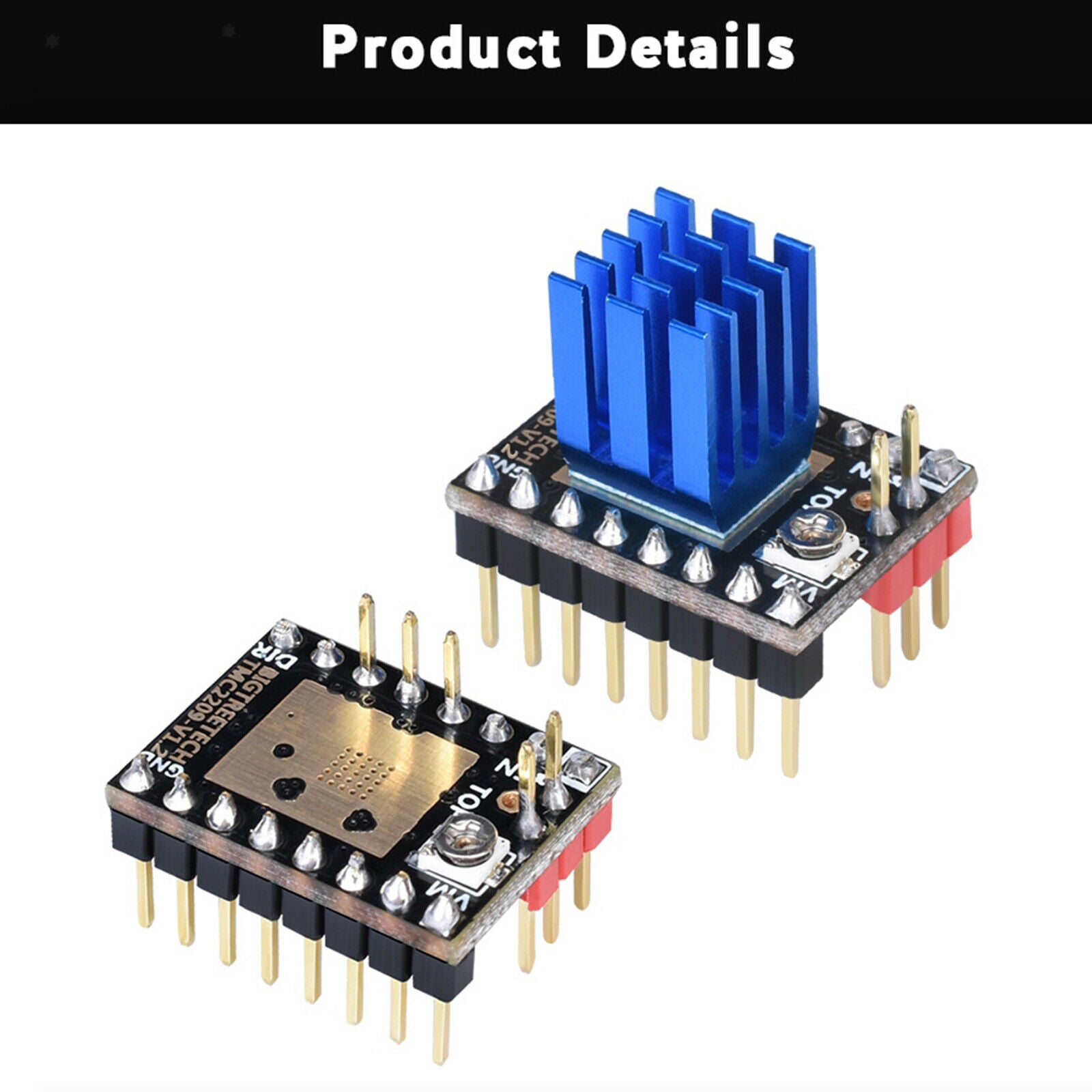 Replace TMC2209 V1.2 Stepper Motor Driver UART 2.8A Parts for SKR V1.2, Direct