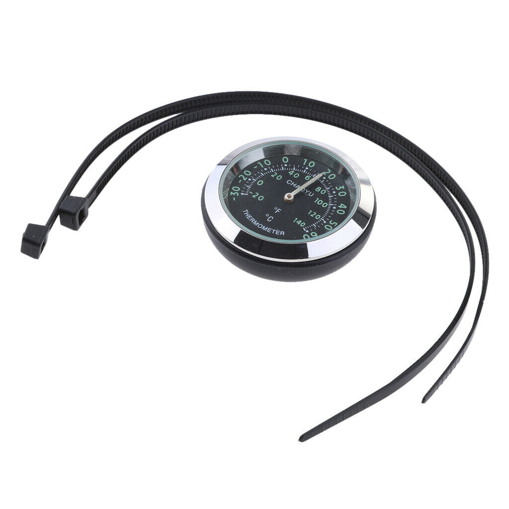Waterproof Motorcycle Motorbike Handlebar Temperature Thermometer Meter Blk