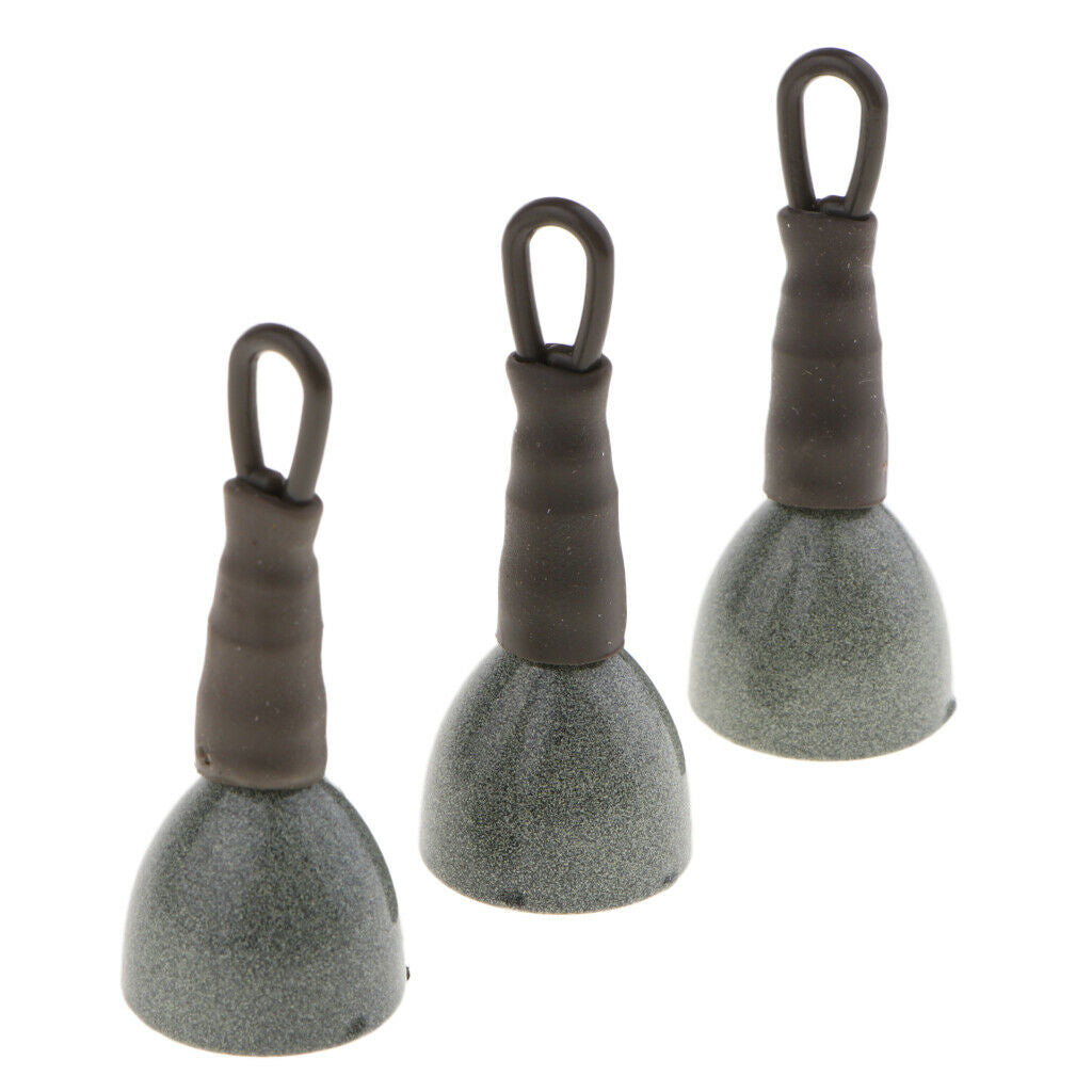 3pcs Fishing Sinker Fishing Weights Bank Fishing Sinker Tapered Bullet Shape
