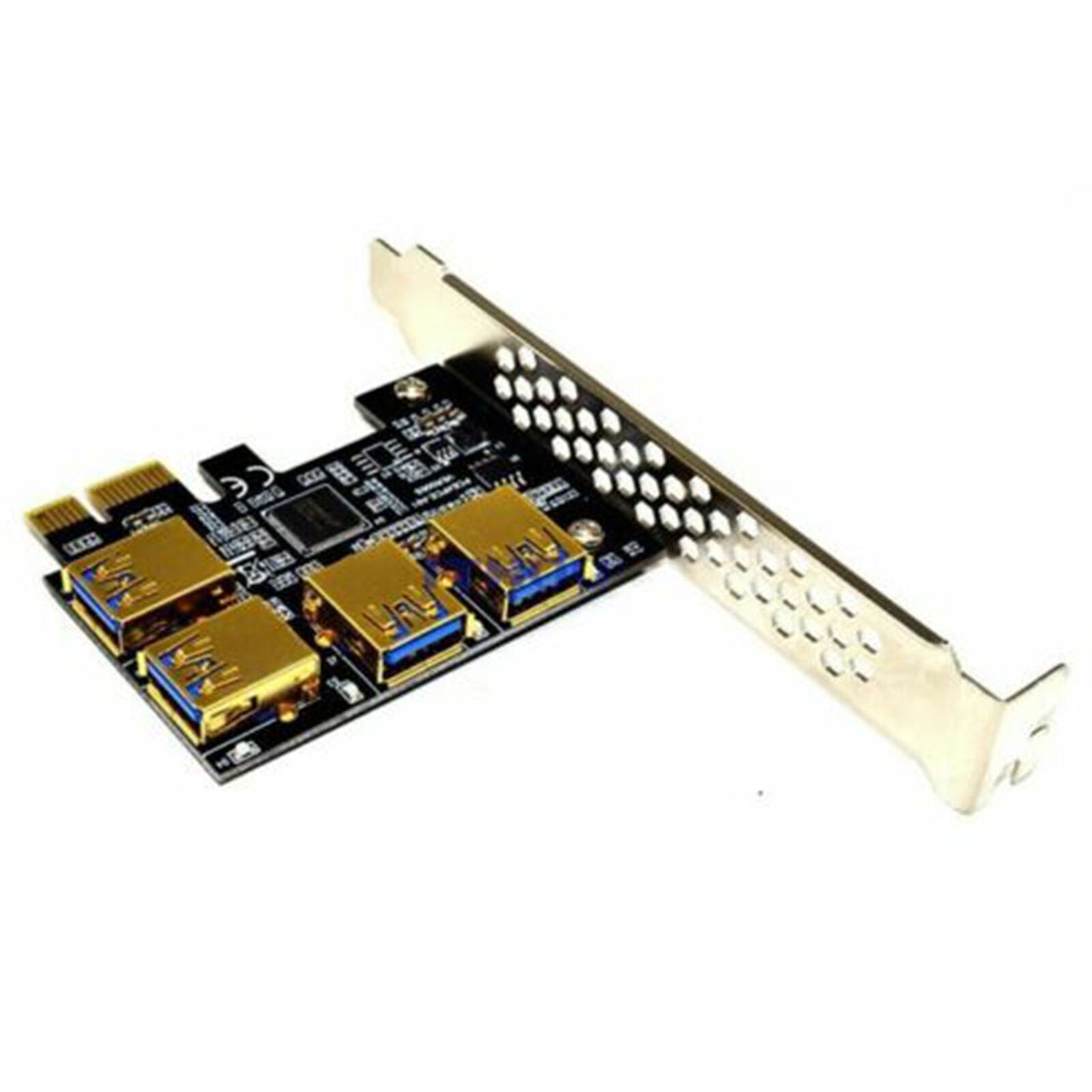 New 4 Slot USB 3.0 PCI-E Express 1x to 16x Riser Card Adapter PCIE Multiplier