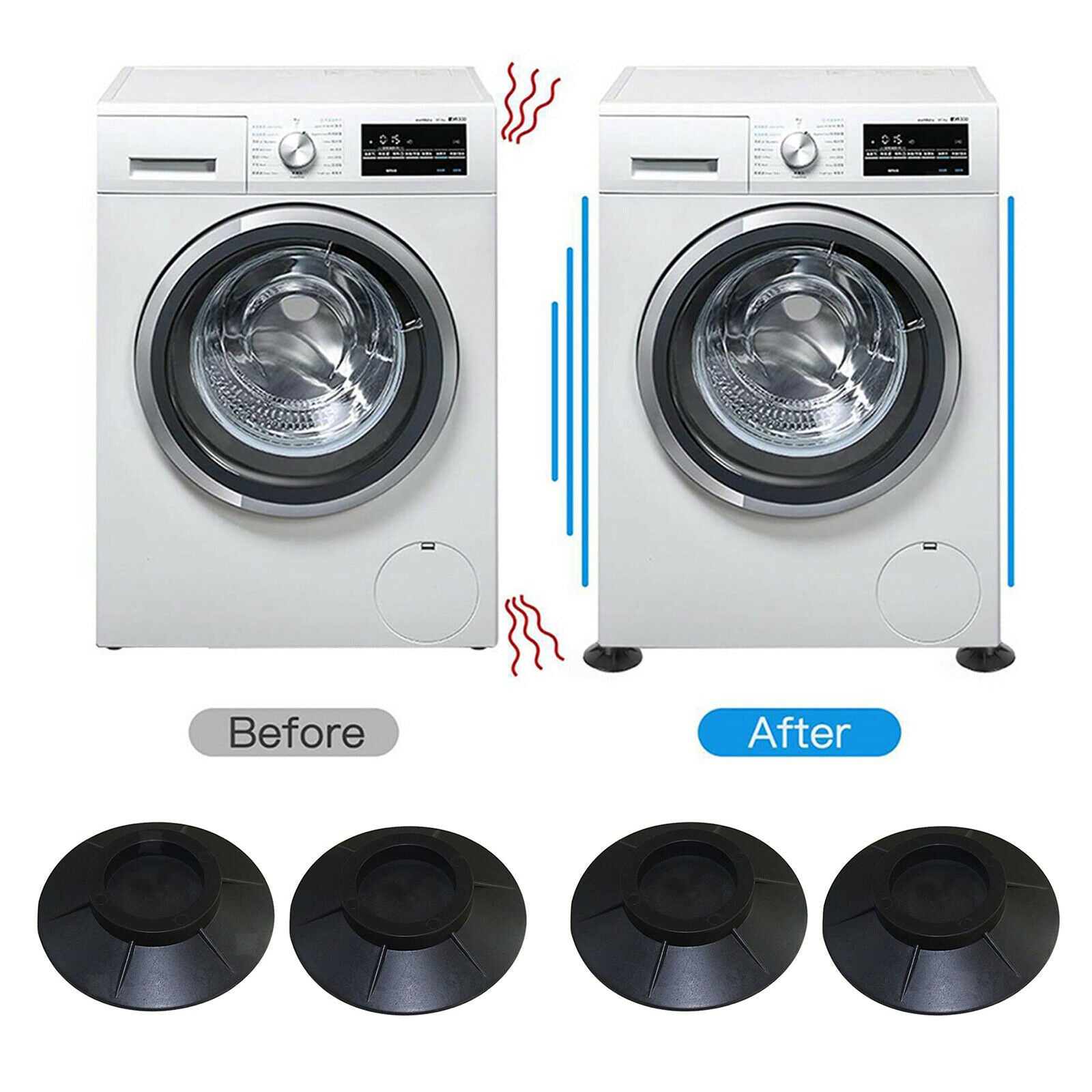 Anti Vibration Pads for Washing Machine | Non Feet Pad for Appliance 4 Pack