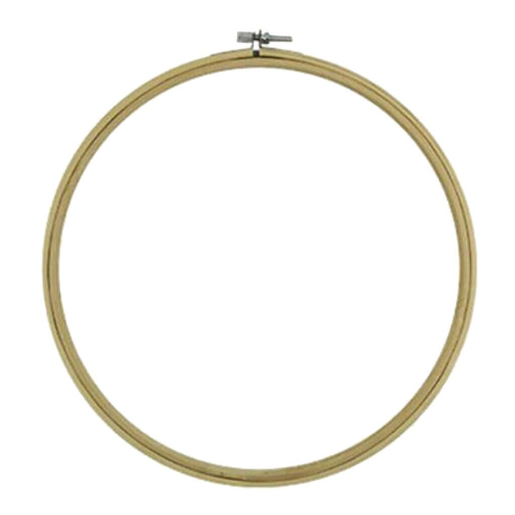 2 Sizes Set 100% Bamboo Embroidery Hoop Wooden Cross Stitch Circle Frame DIY