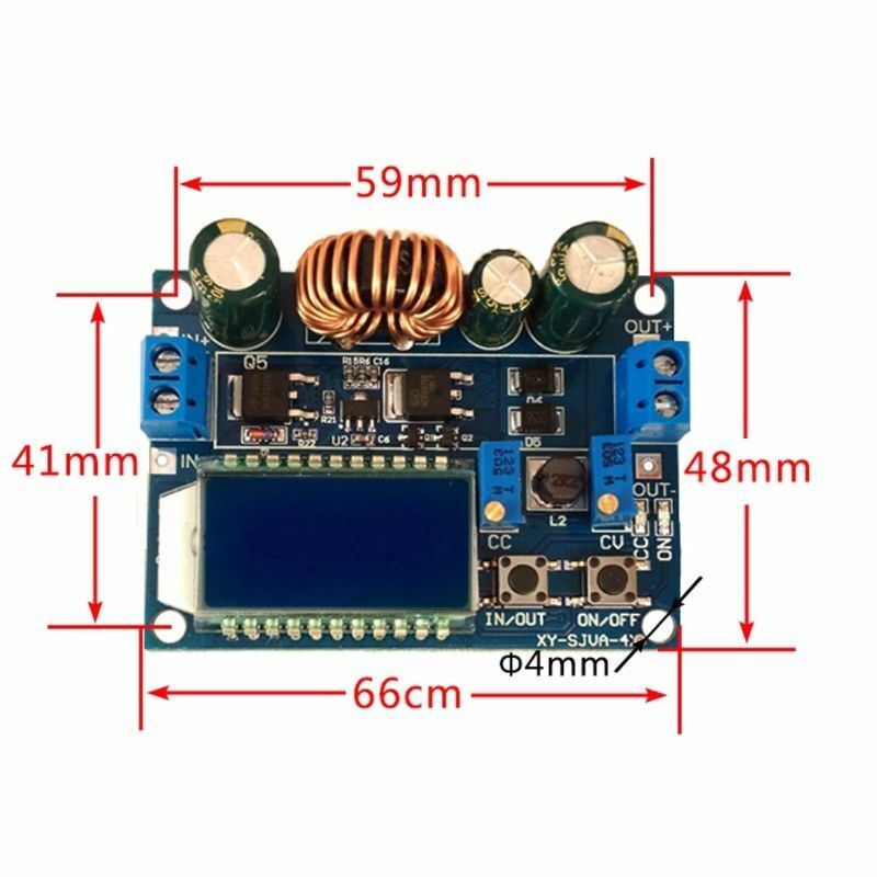 4A Buck-Boost Convertisseur Module RÃ©glable Buck Boost Board Avec Ã‰cran LCD L50