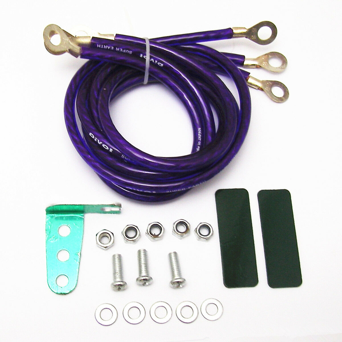 Universal Car SUV Voltage Stabilizer Fuel Saver Regulator & Grounding Kit Purple
