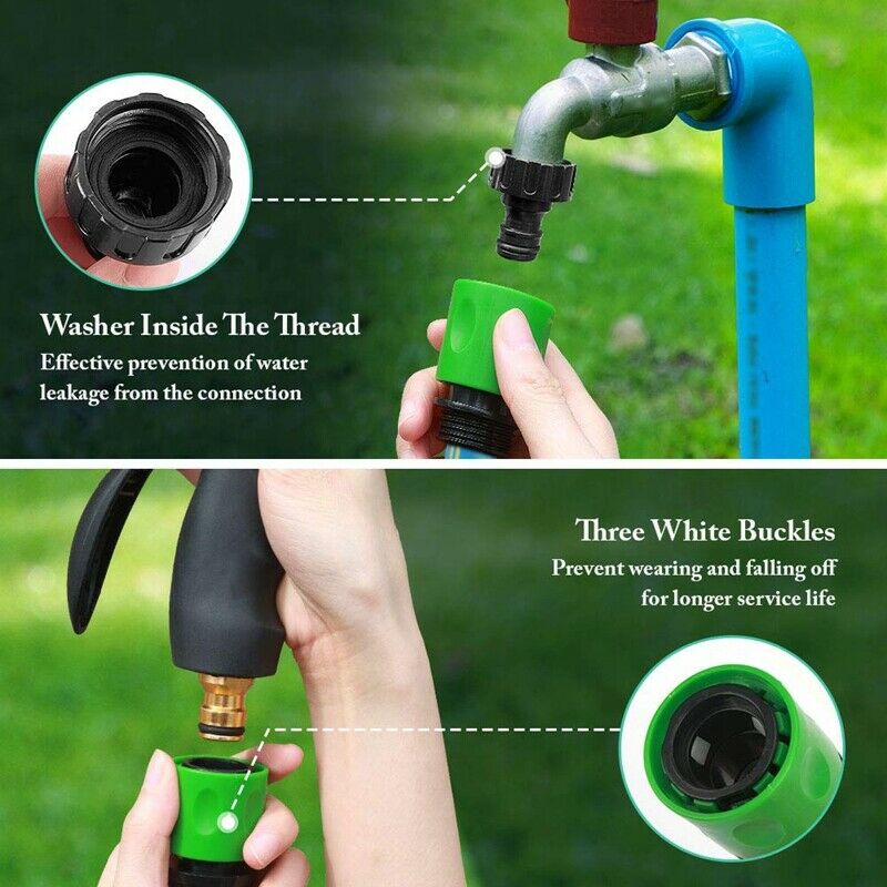 Garden  Connect Release Water Hose Fittings Plastic Connectors, Male & Female T7