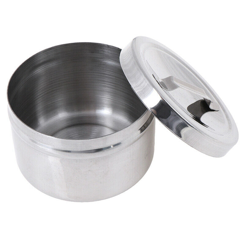 Stainless Steel Medical Dental Cotton Tank Alcohol Disinfection Jar Container SJ
