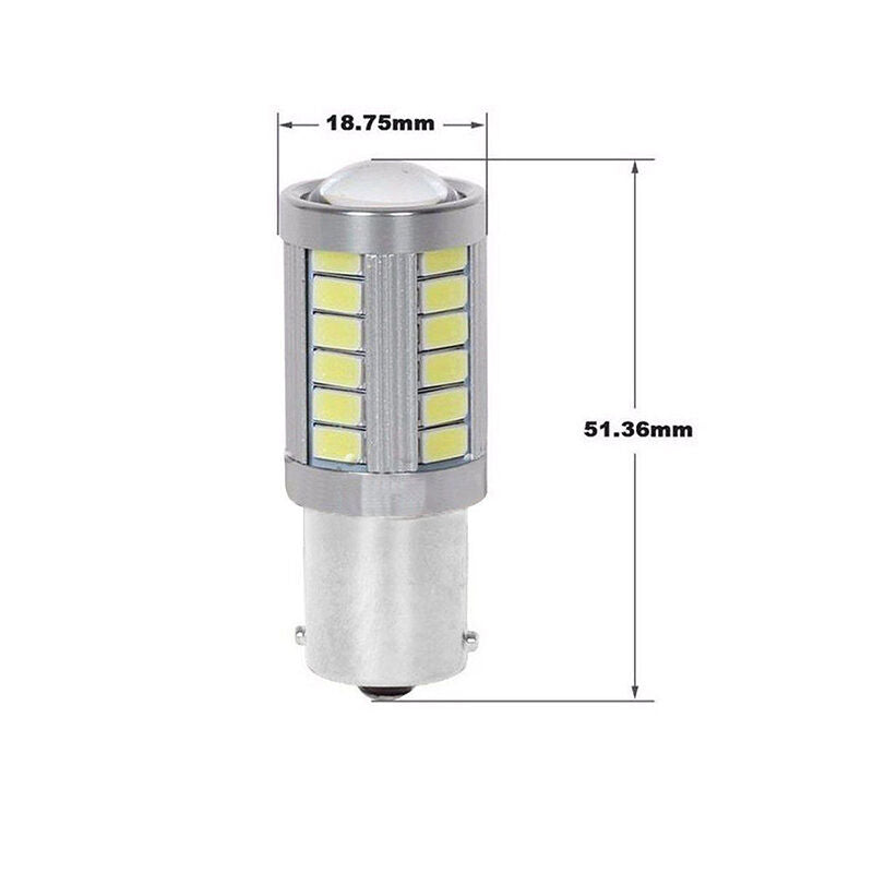 2x New White Bulb LED Car BA15S P21W 1156 Backup Reverse Light 33-SMD 5630 12V