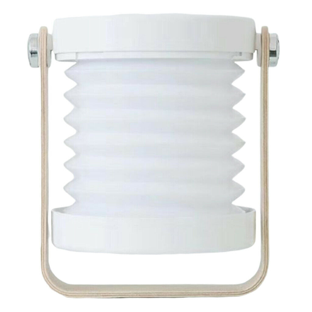 Wooden Handle Portable Lantern Lamp Foldable LED Charging