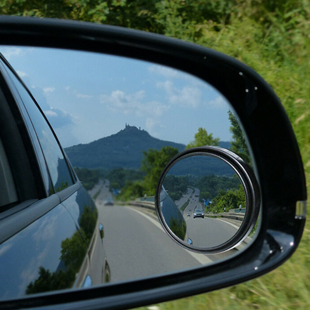 1PC Black car blind spot mirror 360° angle view adjustable rearview mirror S,CH