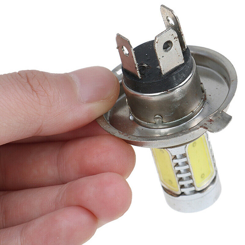 1X high power motorcycle H4 COB white headlights LED high / low light bulbDD