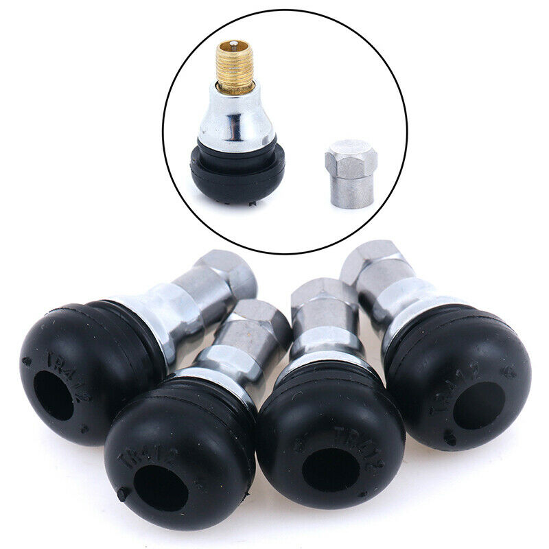 4PCS Black Car Motorcycle Tire Valve Core TR412ac Tire Valve Stems With C.l8