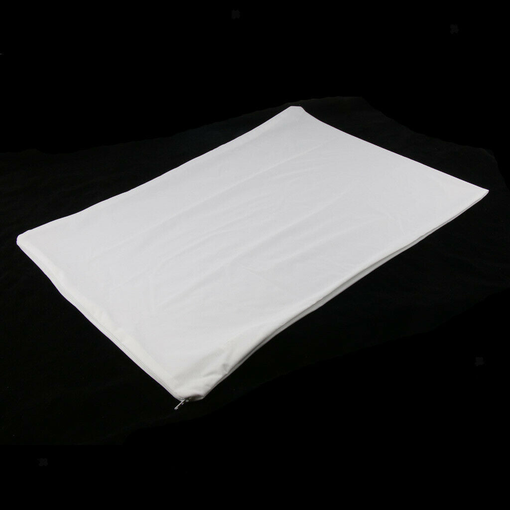 Waterproof Mite-proof Luxury Silky Pillowcases Zipper - White - 48x74cm
