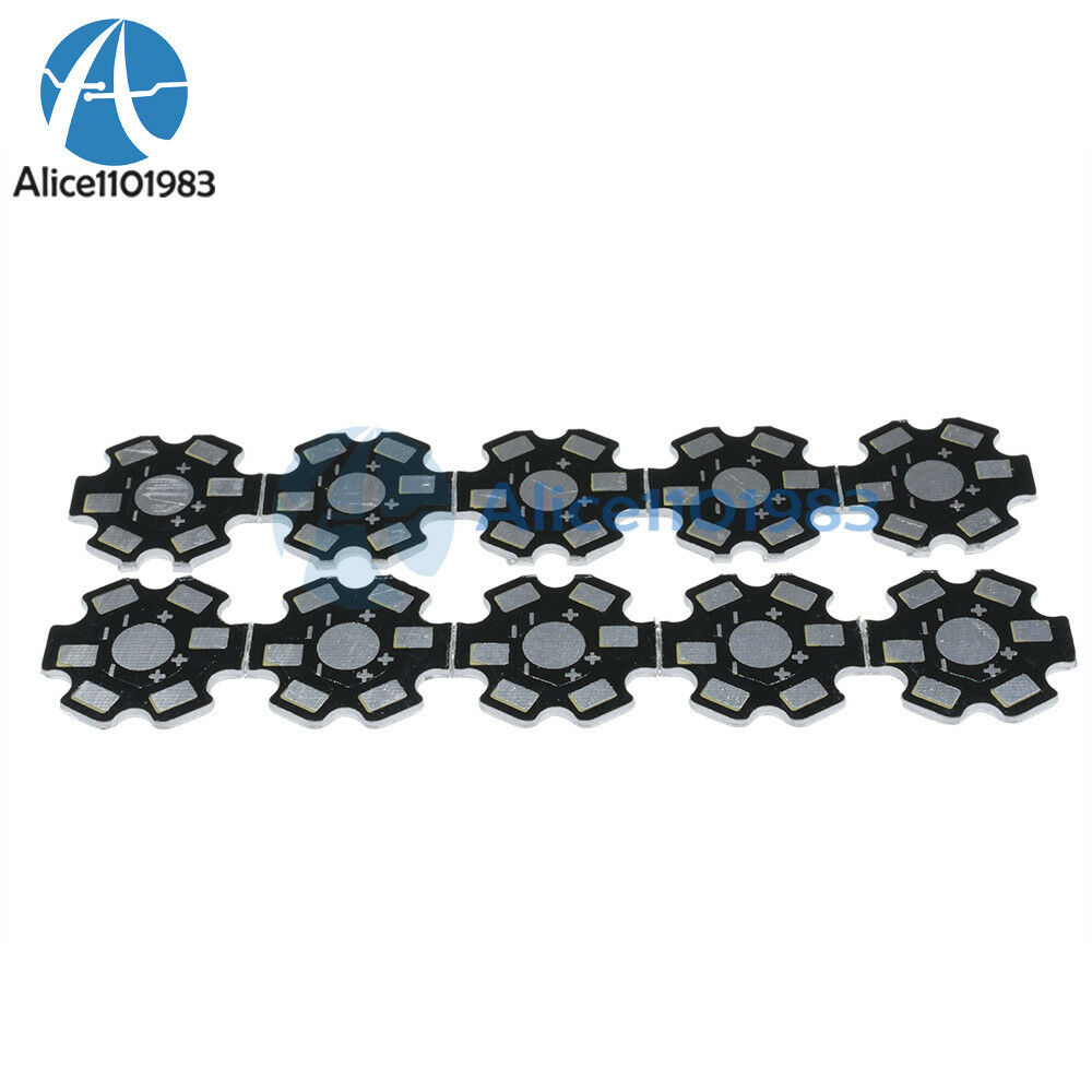 20PCS 20MM 1W 3W 5W high Power LED Universal Aluminum Plate Heat Sink  Black