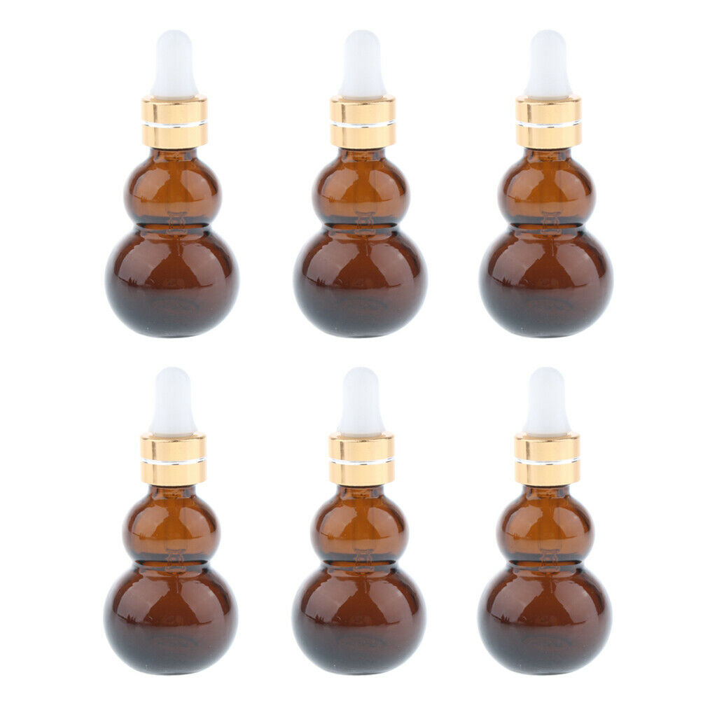 36 Pack Amber Gourd Empty Liquid Perfume Dropper Bottles Sample Vials Holder