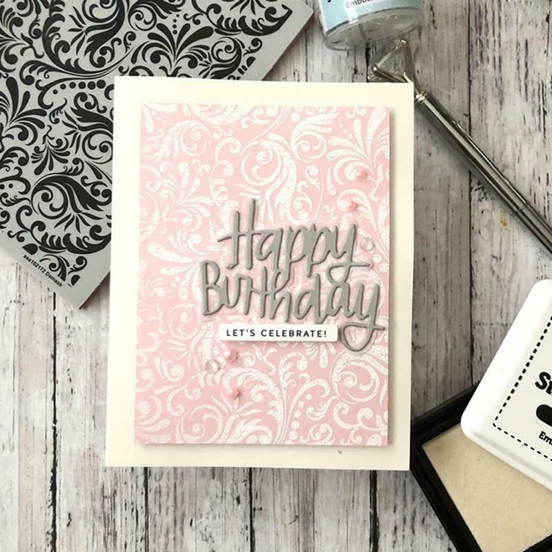 Happy Birthday Metal Cutting Dies Stencil Scrapbooking DIY Album Stamp Embossing