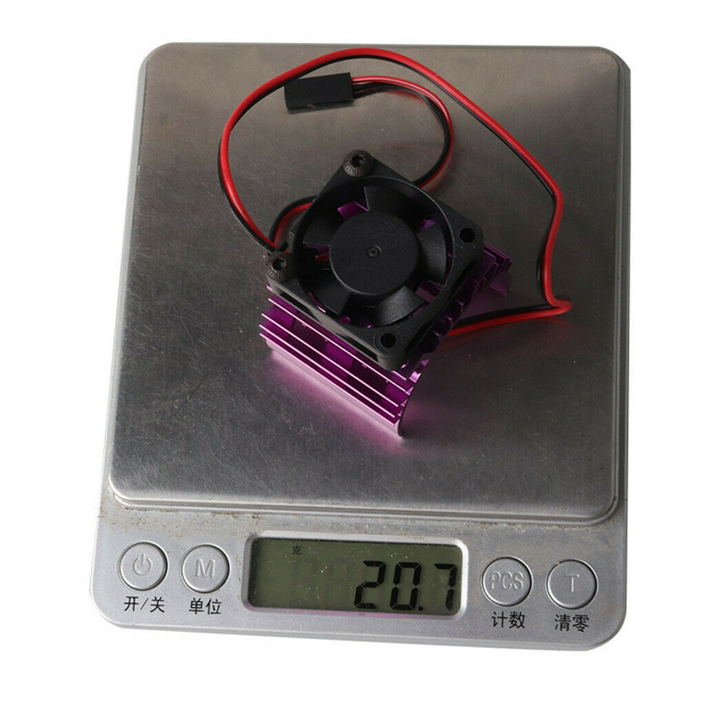 Brushed Brushless 540 550 Motor Heatsink with Fans for 1/10 RC Car Purple
