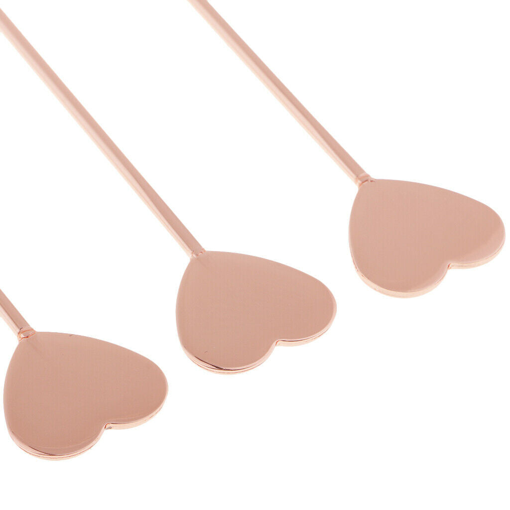 6pieces Copper Sturdy Cocktail Stirrer Swizzle Sticks Stainless Steel 15.5cm for