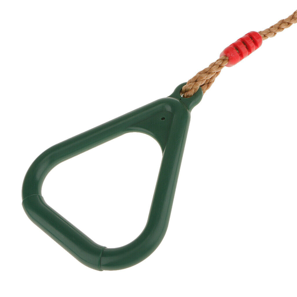 Gym Plastic Strength Training Rings w/ Straps Buckles Fitness Tool Green