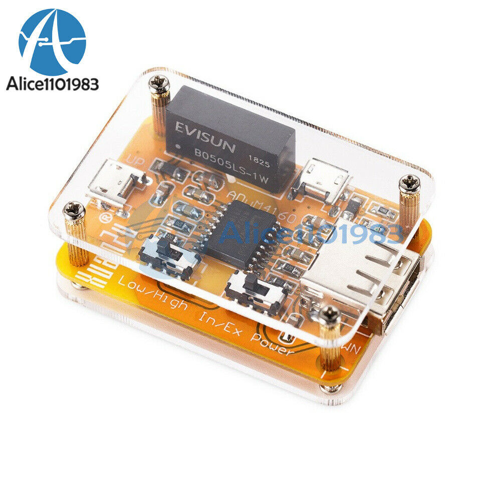 USB Isolator Board Audio Noise Eliminator DAC Digital Isolation Module w/ Case