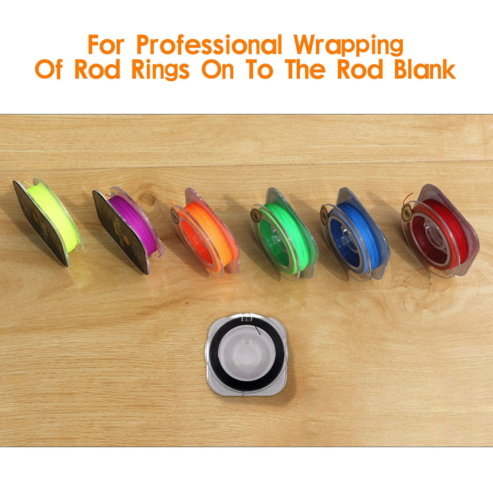 Rod Repairing Line Fishing Rod Building Braid Line Guide Ring Fix Threads Black