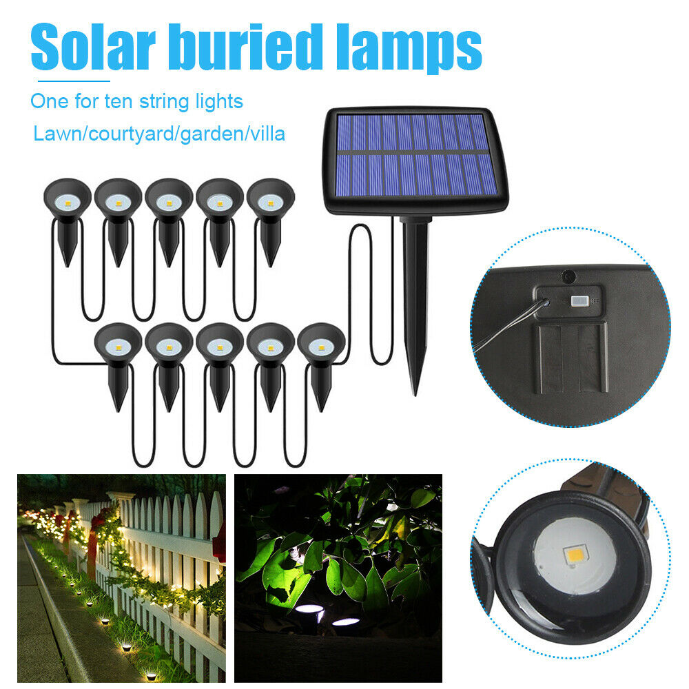 Solar LED Lawn Light Set Garden Landscape Lamp Waterproof Spotlights Pathway LIN