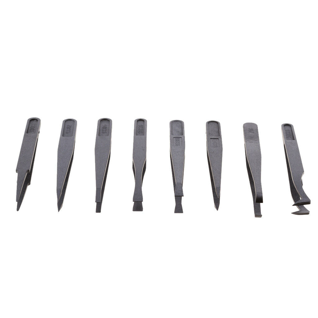 8 PCS Tweezer Set, Anti-Static Tweezers Non-magnetic  for Fix Cell Phone PC