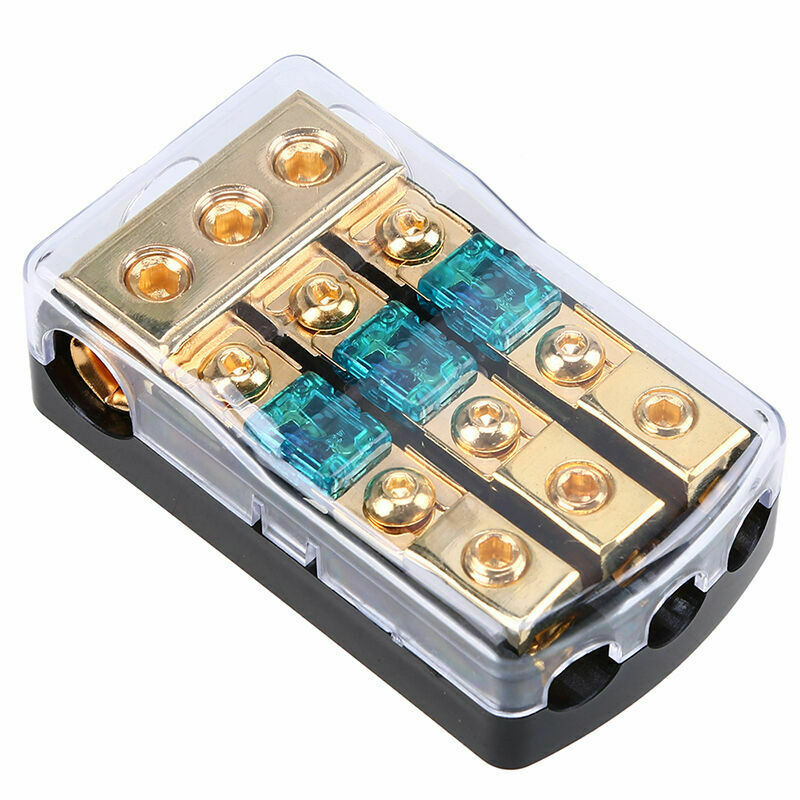 Universal 1 Way In 3 Way Out Style Fuse Holder Fuseholder Box AT Audio Part Tool