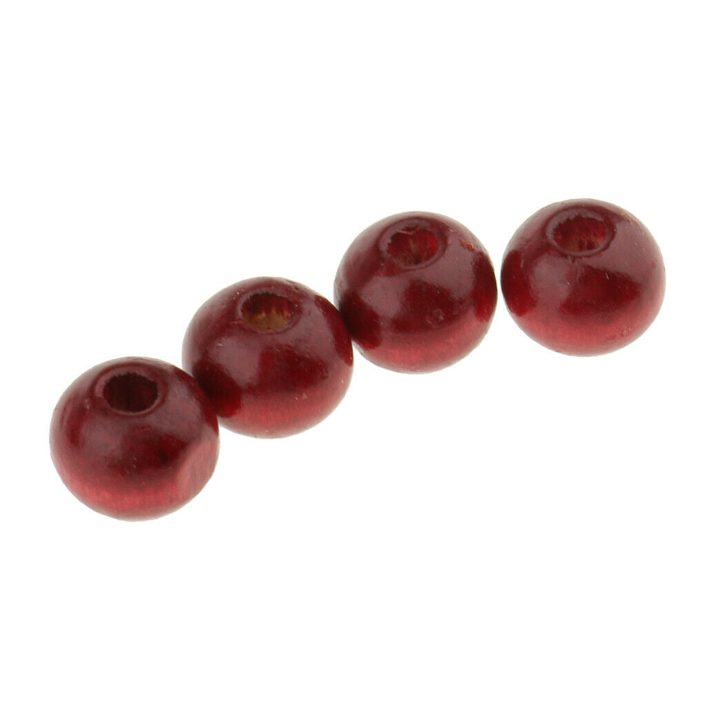 50pcs Round Wood Loose Beads Wooden Beads Jewellery Making DIY Crafts 8mm