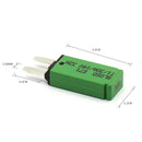 30A 14V DC Car Vehicle Mini Blade Fuse Circuit Breaker Resettable Green F444